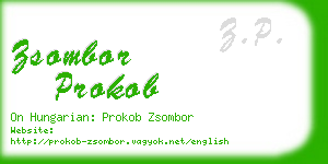 zsombor prokob business card